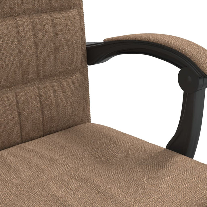 Kantoorstoel verstelbaar stof bruin