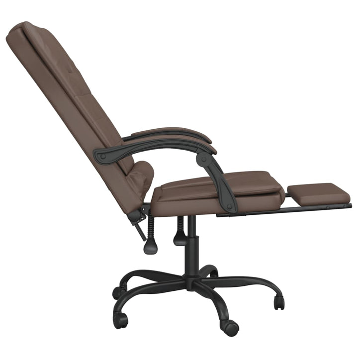 Kantoorstoel massage verstelbaar kunstleer bruin