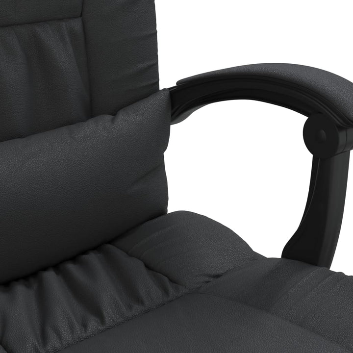 Kantoorstoel verstelbaar kunstleer zwart