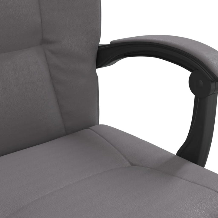 Kantoorstoel verstelbaar kunstleer grijs