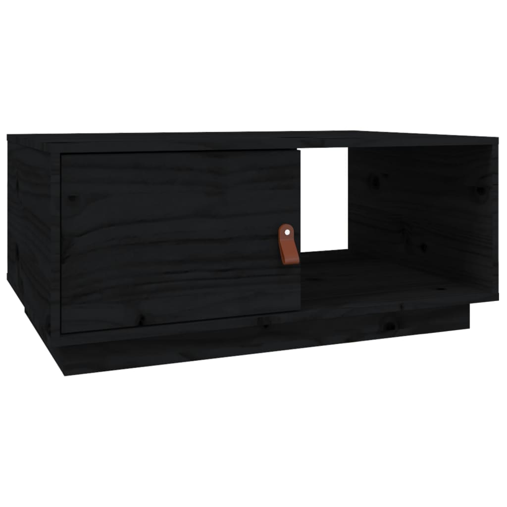 Salontafel 80x50x35,5 cm massief grenenhout zwart