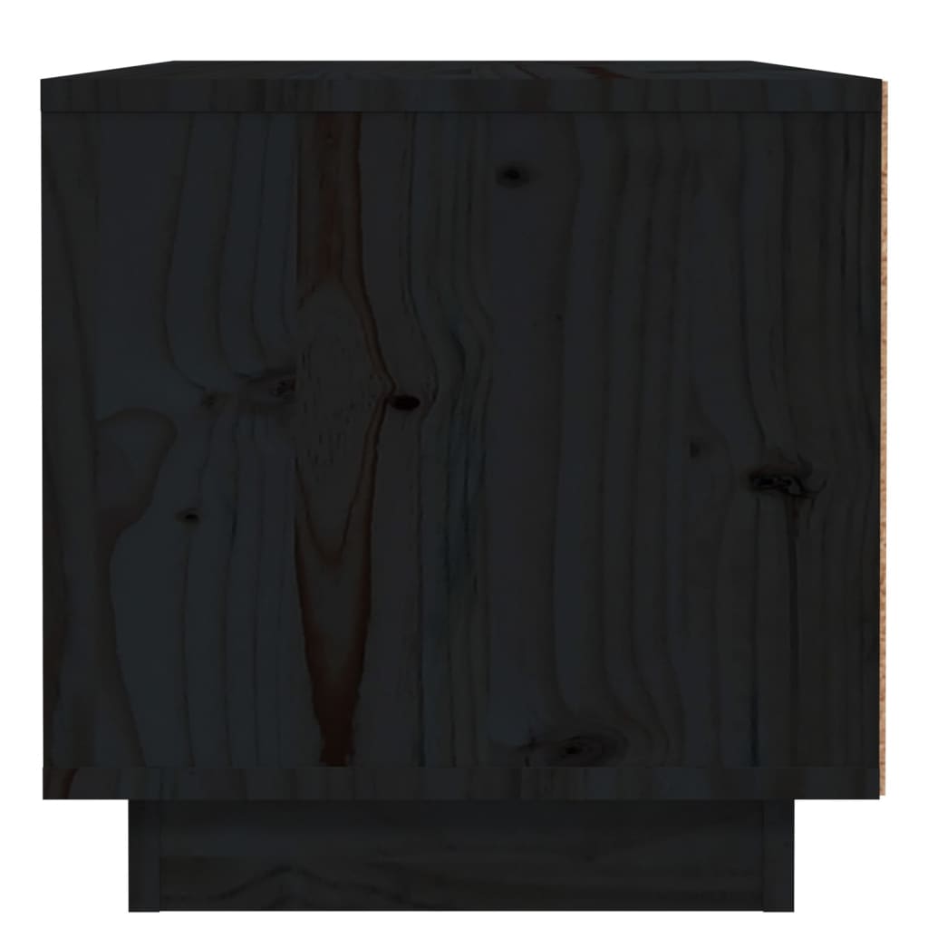 Nachtkastje 40x34x35 cm massief grenenhout zwart