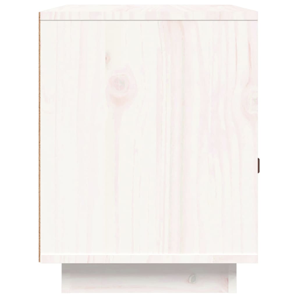 Nachtkastje 40x34x45 cm massief grenenhout wit