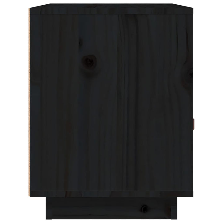 Nachtkastjes 2 st 40x34x45 cm massief grenenhout zwart