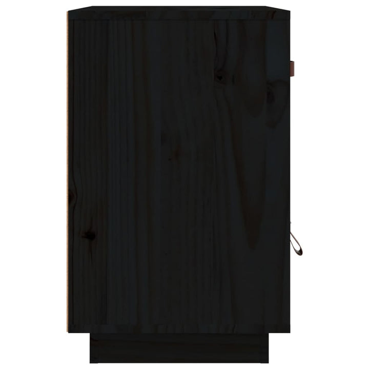 Nachtkastje 40x34x55 cm massief grenenhout zwart