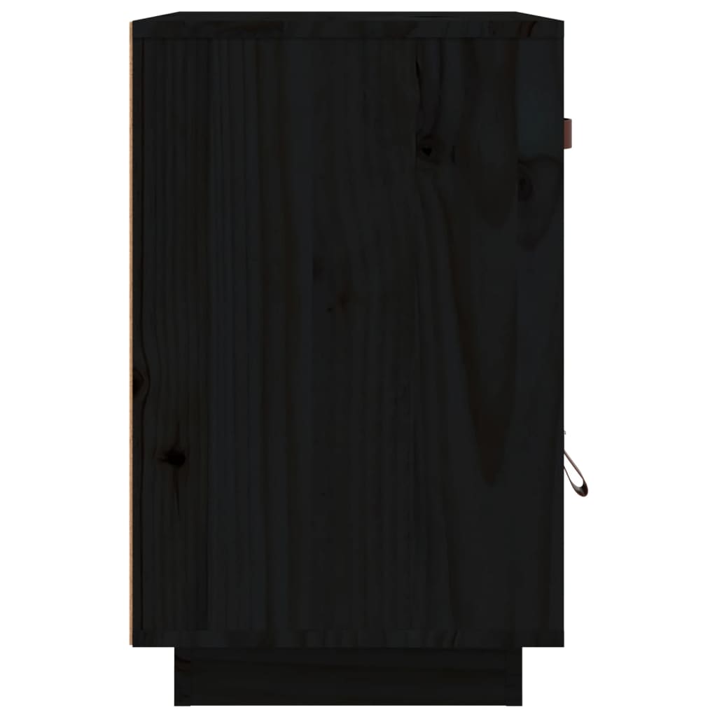 Nachtkastjes 2 st 40x34x55 cm massief grenenhout zwart