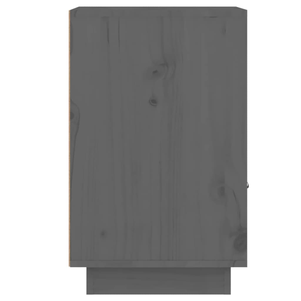Nachtkastje 40x34x55 cm massief grenenhout grijs