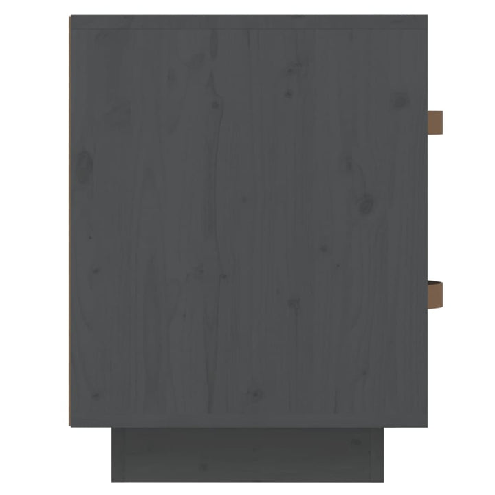 vidaXL  Nachtkastje 40x34x45 cm massief grenenhout grijs