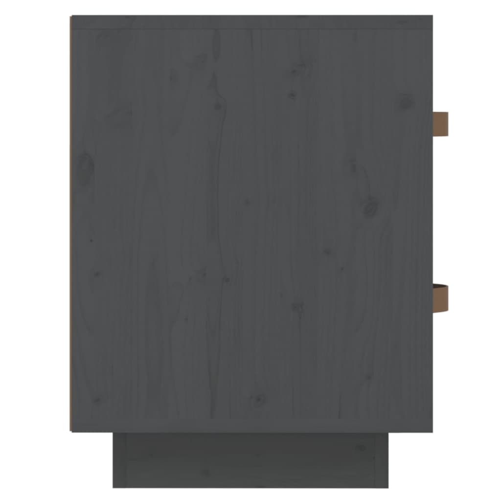 vidaXL  Nachtkastjes 2 st 40x34x45 cm massief grenenhout grijs