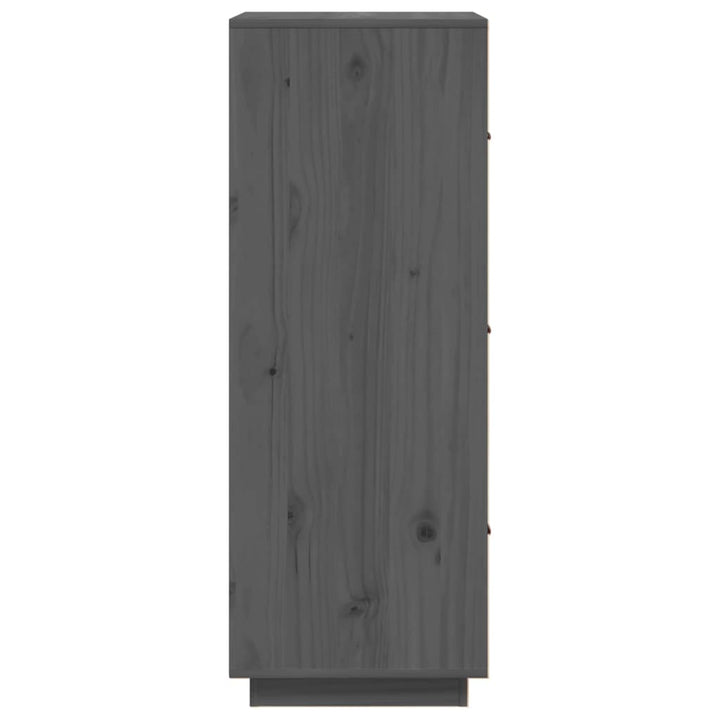 Hoge kast 34x40x108,5 cm massief grenenhout grijs
