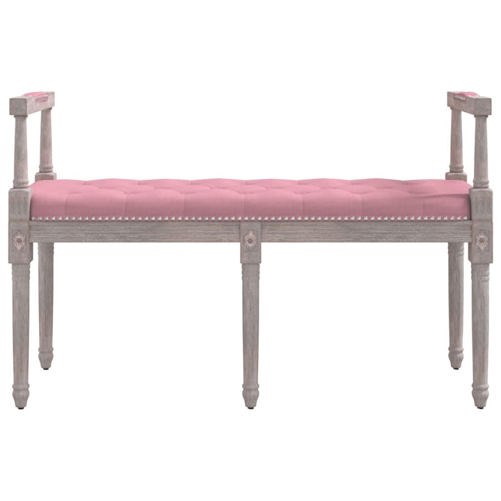 Bankje 110x40x70 cm fluweel roze