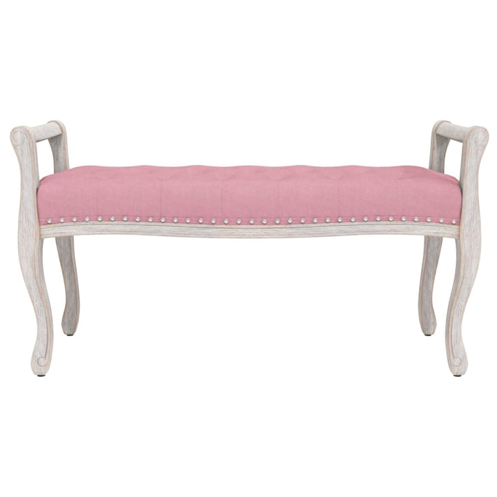 Bankje 110x45x60 cm fluweel roze