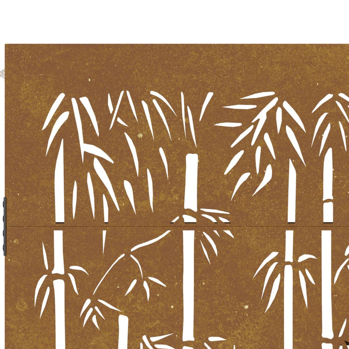 Poort 85x200 cm bamboe-ontwerp cortenstaal