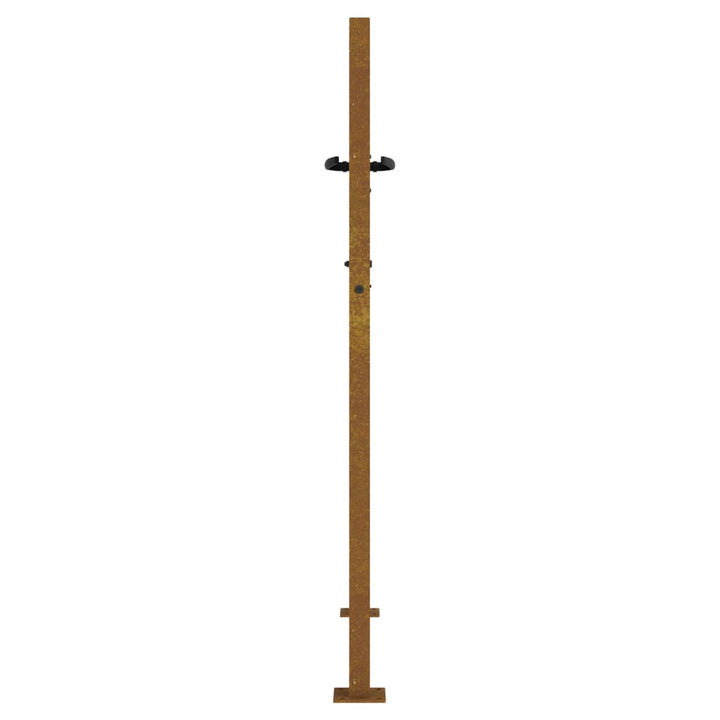Poort 105x155 cm bamboe-ontwerp cortenstaal