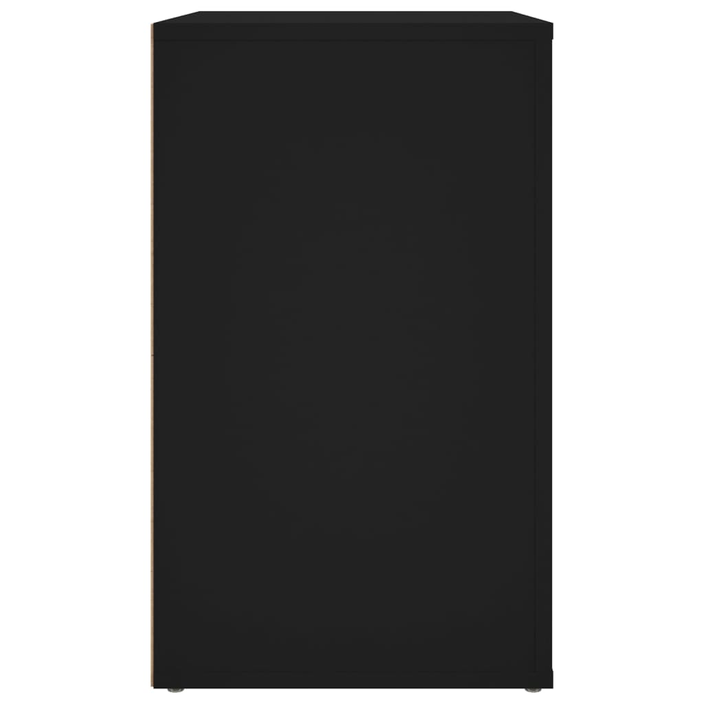 Nachtkastje 50x36x60 cm bewerkt hout zwart