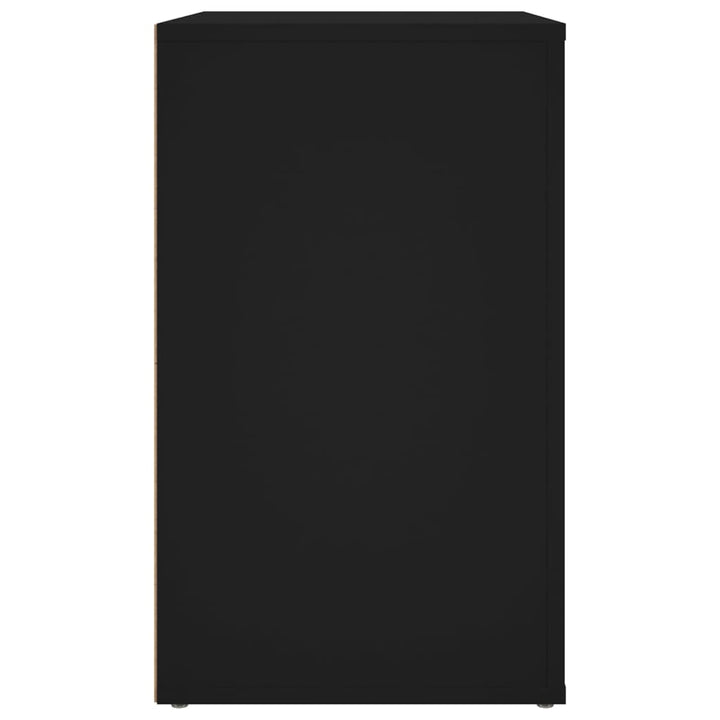 Nachtkastje 50x36x60 cm bewerkt hout zwart