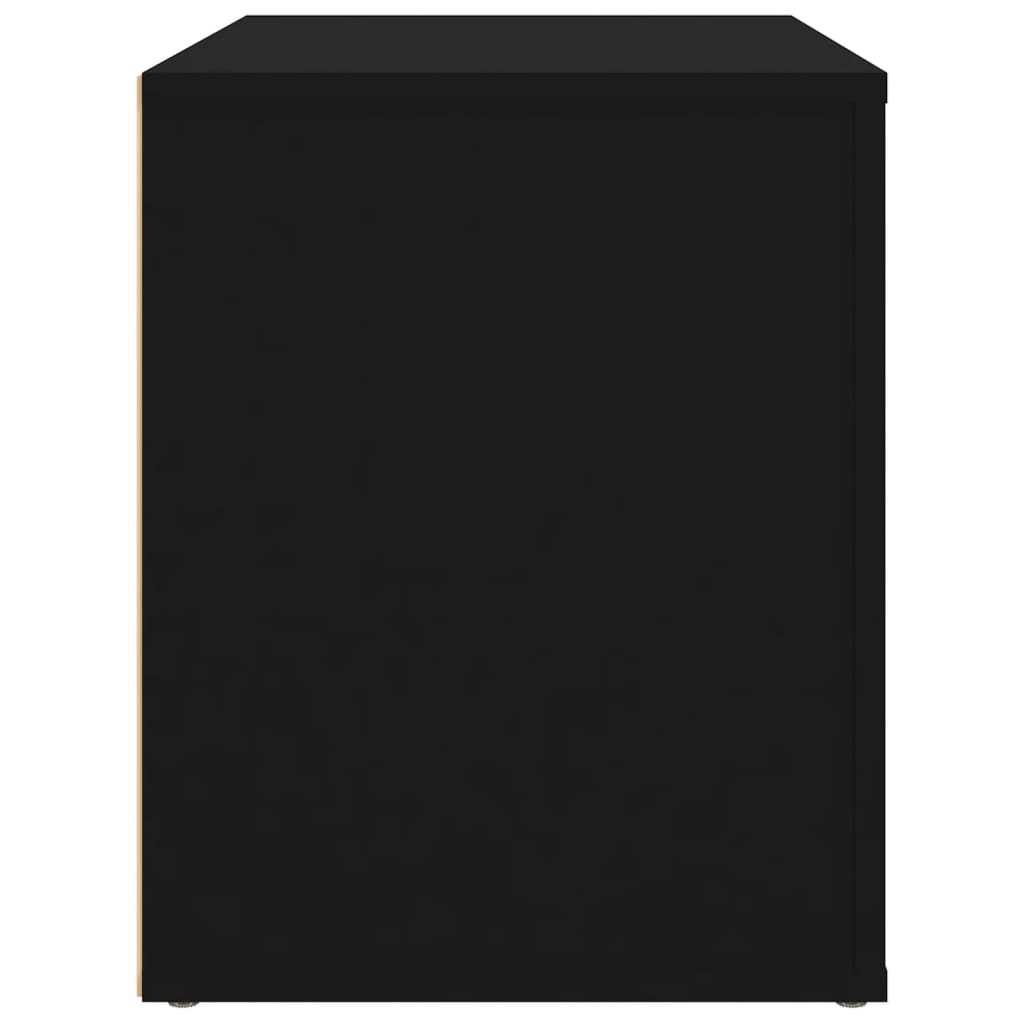 Nachtkastje 60x36x45 cm bewerkt hout zwart