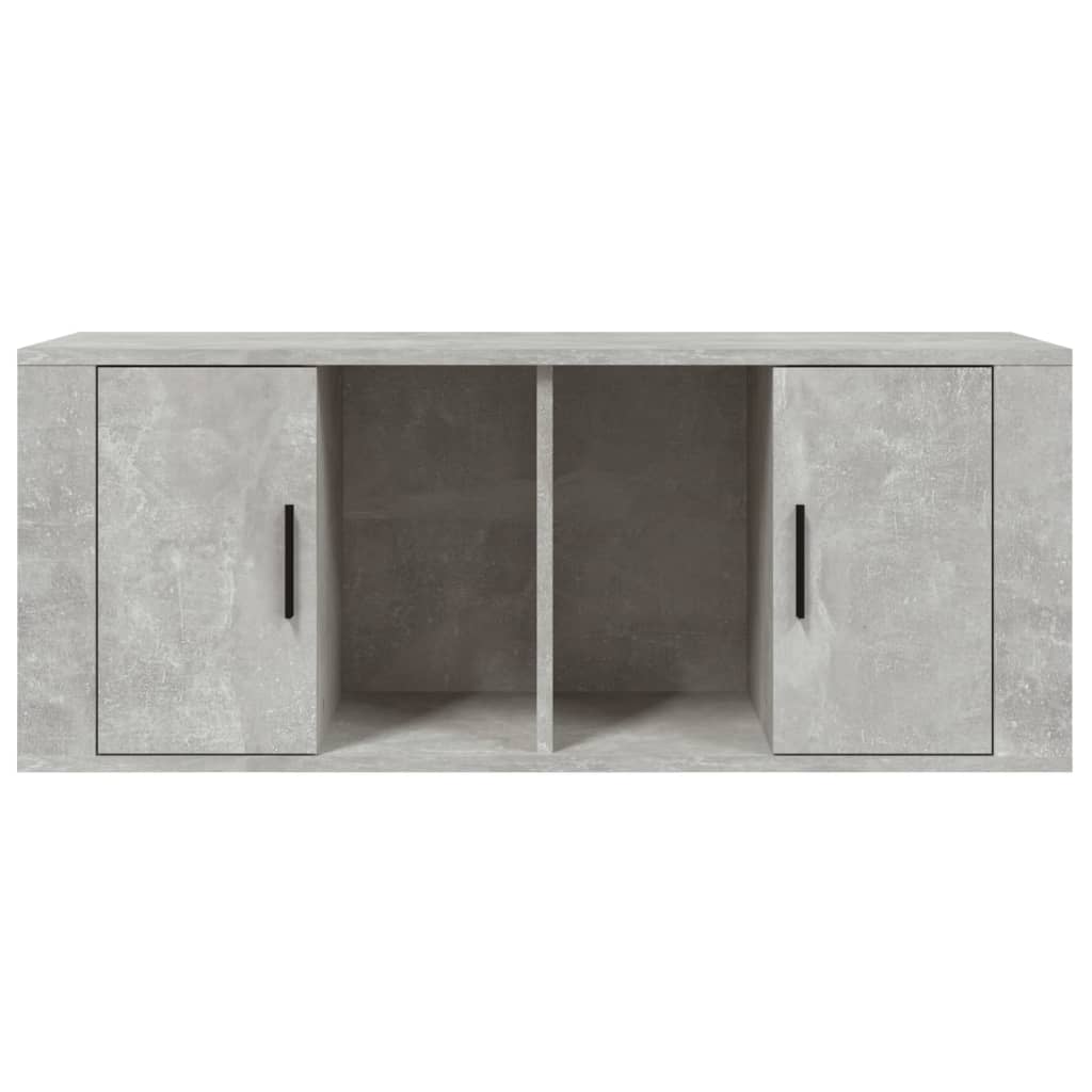 Tv-meubel 100x35x40 cm bewerkt hout betongrijs