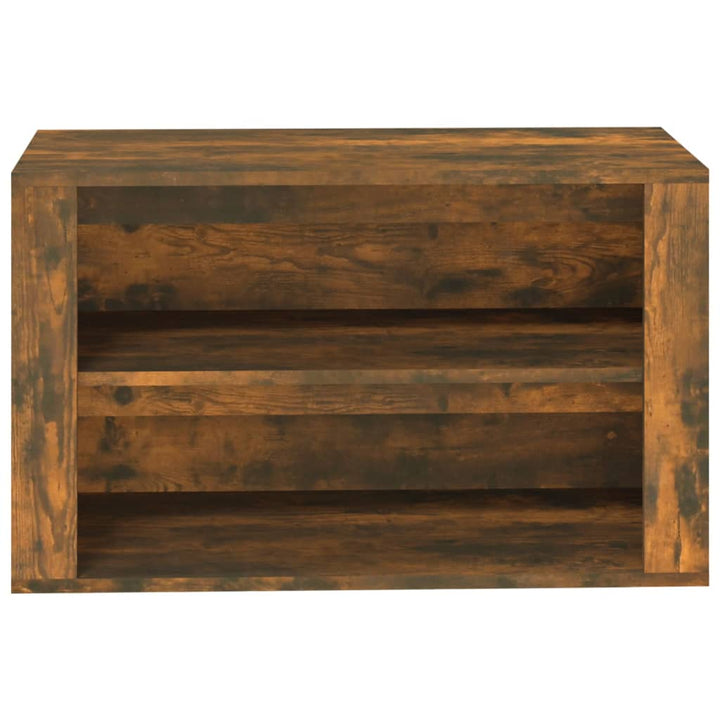 Schoenenrek 75x35x45 cm bewerkt hout gerookt eikenkleurig