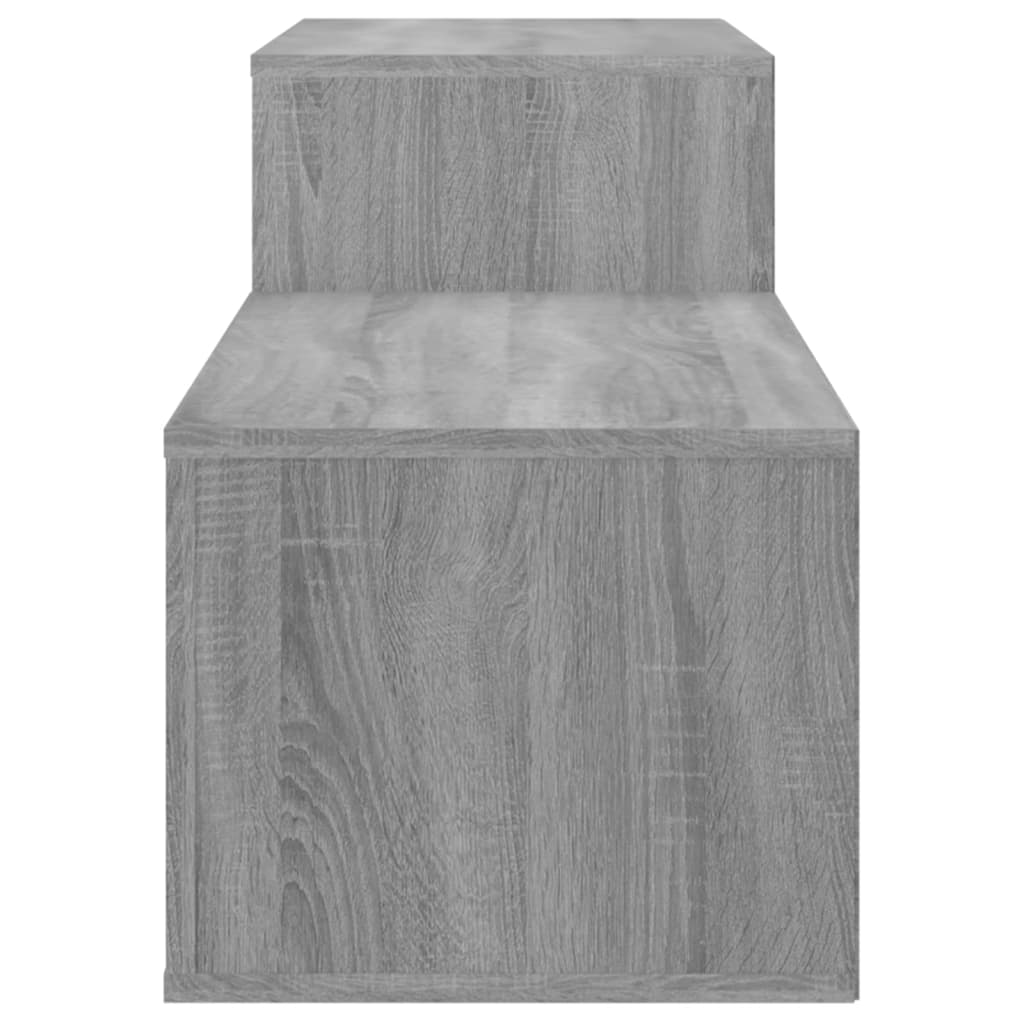 Schoenenkast 150x35x45 cm bewerkt hout grijs sonoma