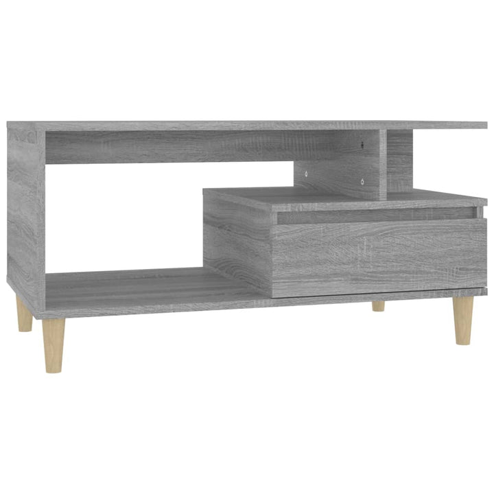 Salontafel 90x49x45 cm bewerkt hout grijs sonoma