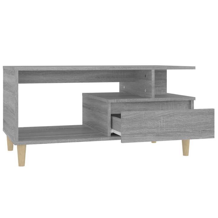 Salontafel 90x49x45 cm bewerkt hout grijs sonoma