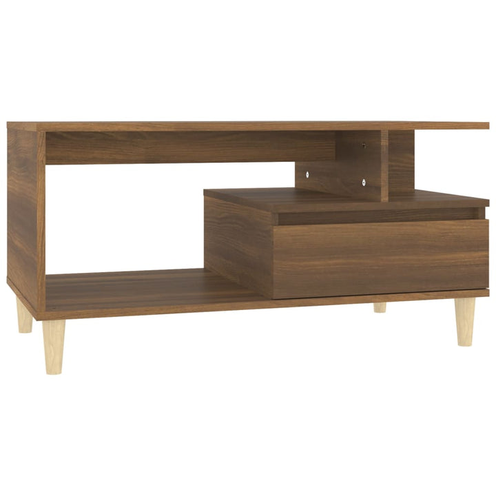 Salontafel 90x49x45 cm bewerkt houtbruiniken