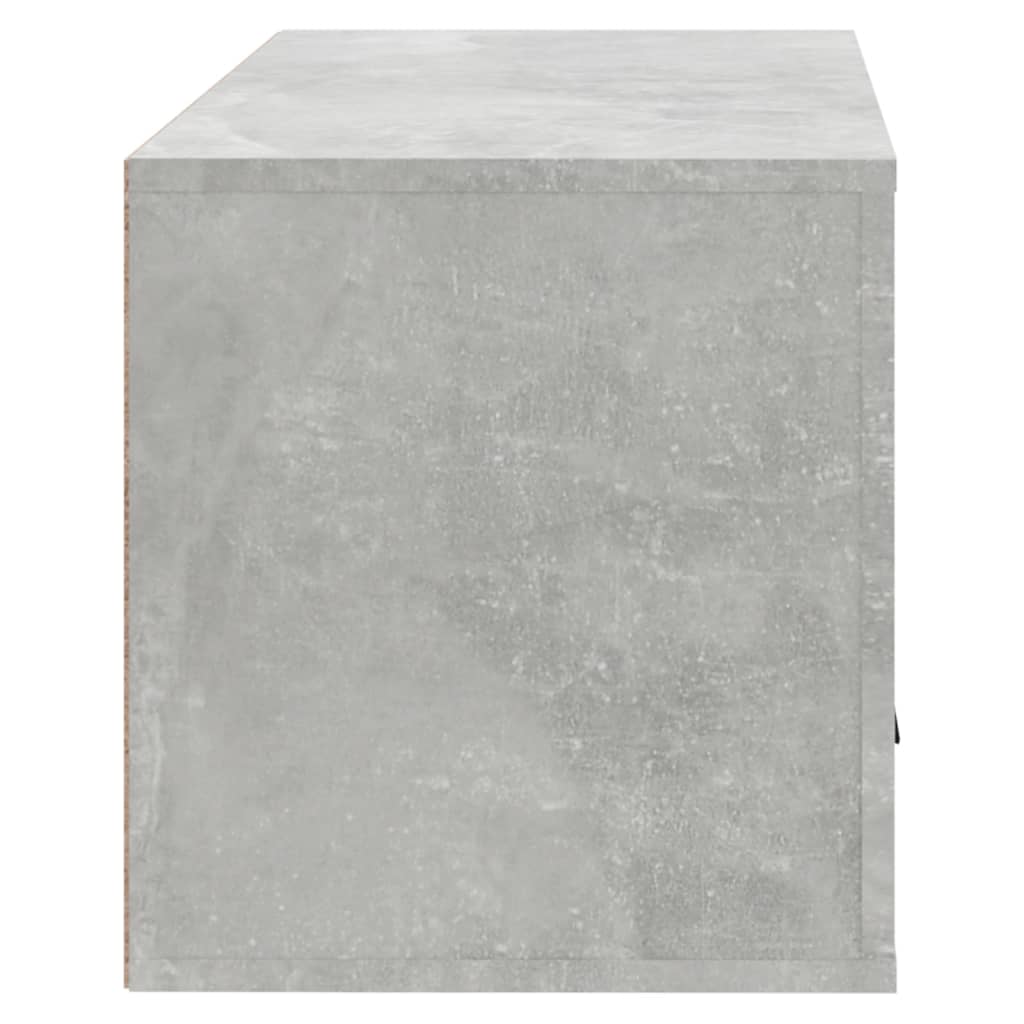 Wandschoenenkast 70x35x38 cm bewerkt hout betongrijs
