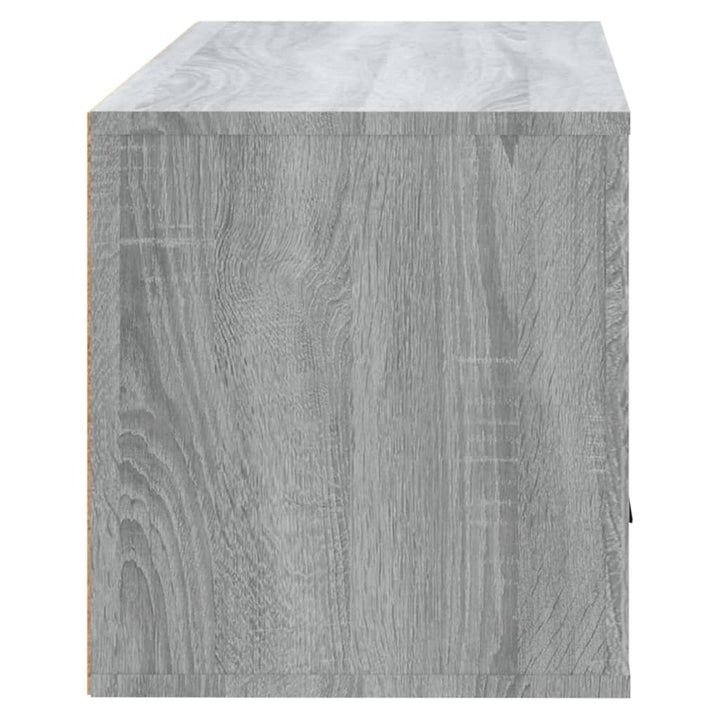 Wandschoenenkast 70x35x38 cm massief grenenhout sonoma grijs