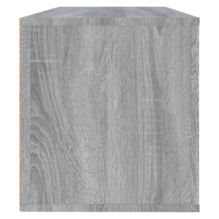 Wandschoenenkast 100x35x38 cm bewerkt hout grijs sonoma