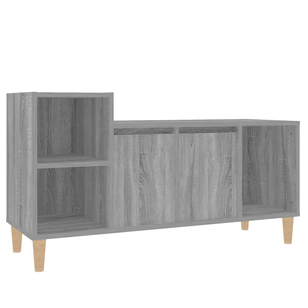 Tv-meubel 100x35x55 cm bewerkt hout grijs sonoma eikenkleurig