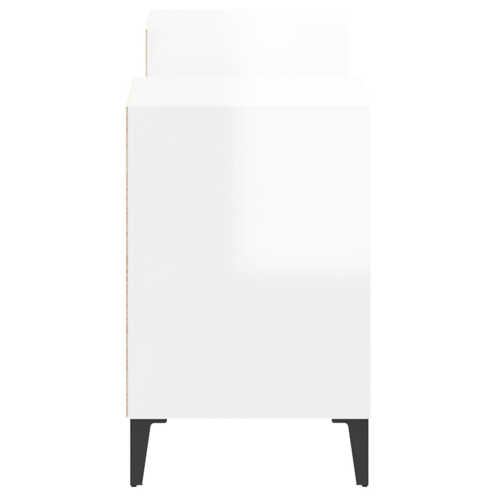 Tv-meubel 160x35x55 cm bewerkt hout hoogglans wit