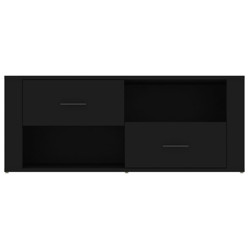 Tv-meubel 100x35x40 cm bewerkt hout zwart