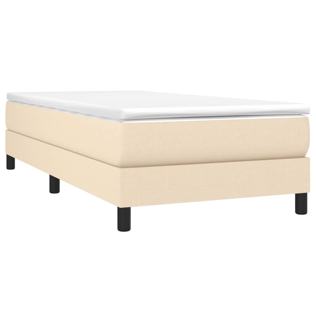 Boxspringframe stof crèmekleurig 90x190 cm