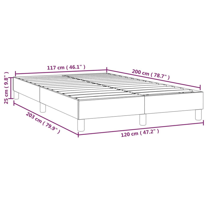 Boxspringframe stof donkerbruin 120x200 cm