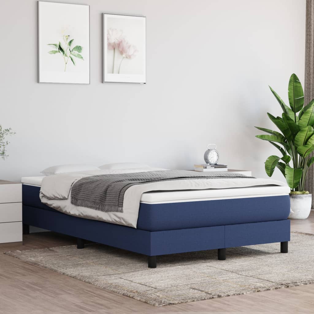 Boxspringframe stof blauw 120x200 cm