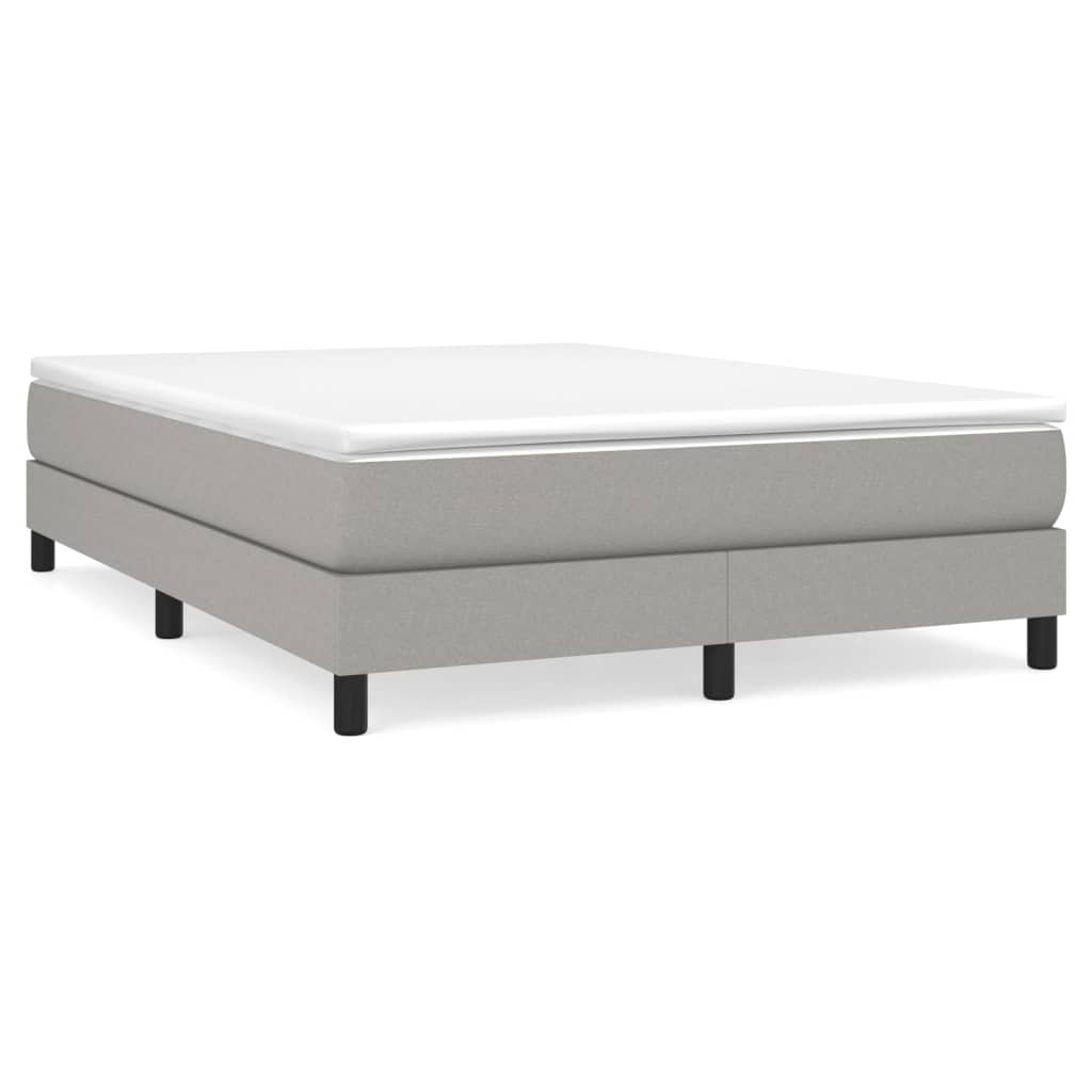 Boxspringframe stof lichtgrijs 140x190 cm