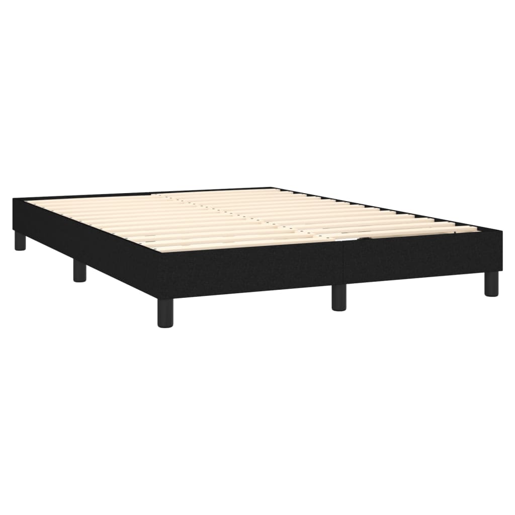 Boxspringframe stof zwart 140x190 cm