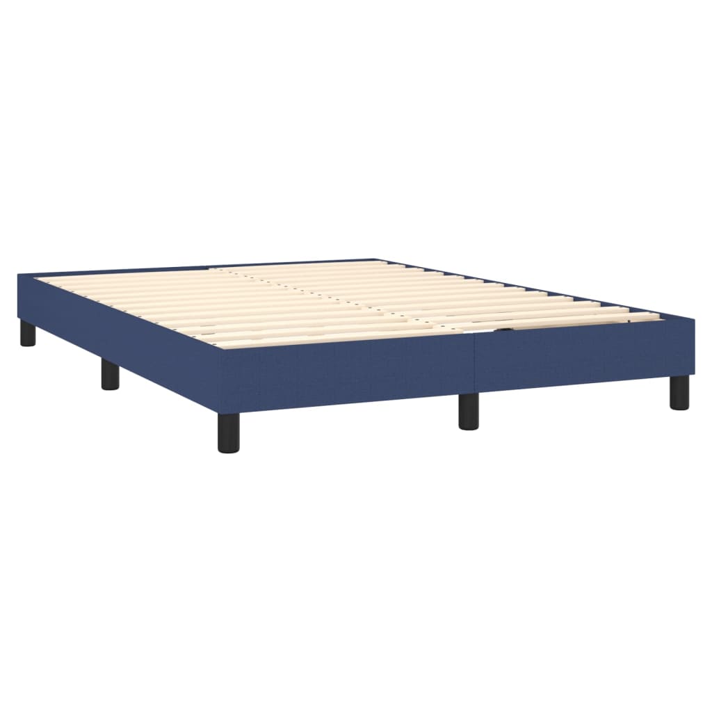 Boxspringframe stof blauw 140x190 cm