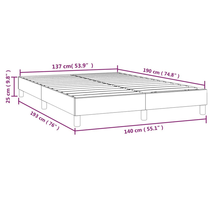 Boxspringframe stof groen 140x190 cm