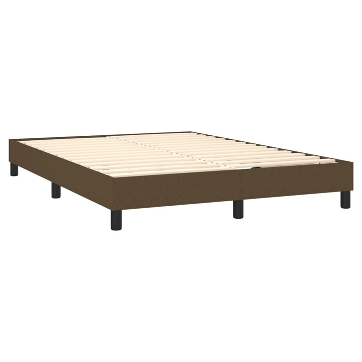 Boxspringframe stof donkerbruin 140x200 cm