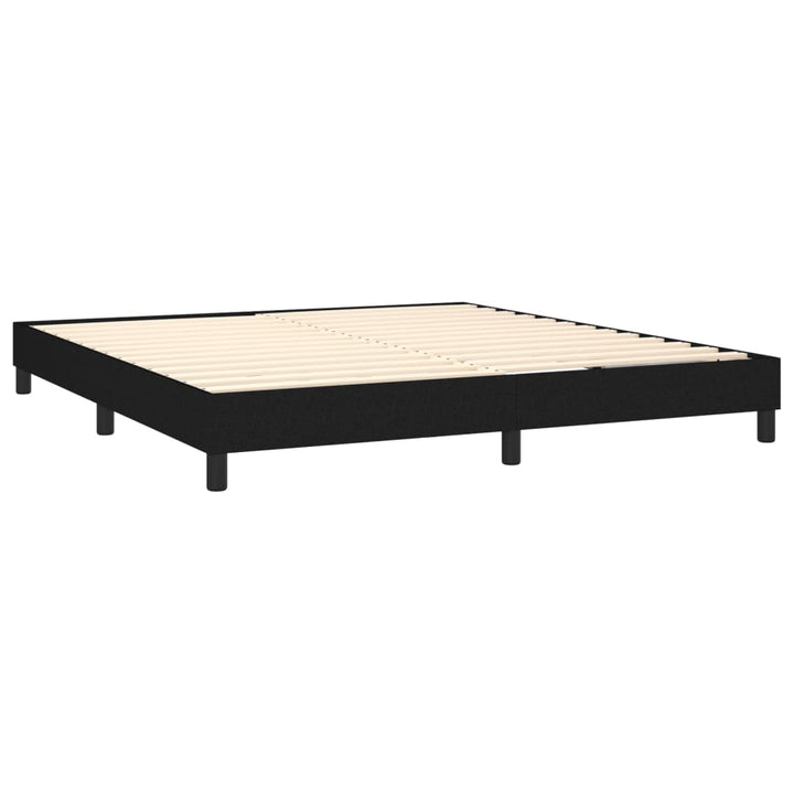 Boxspringframe stof zwart 160x200 cm