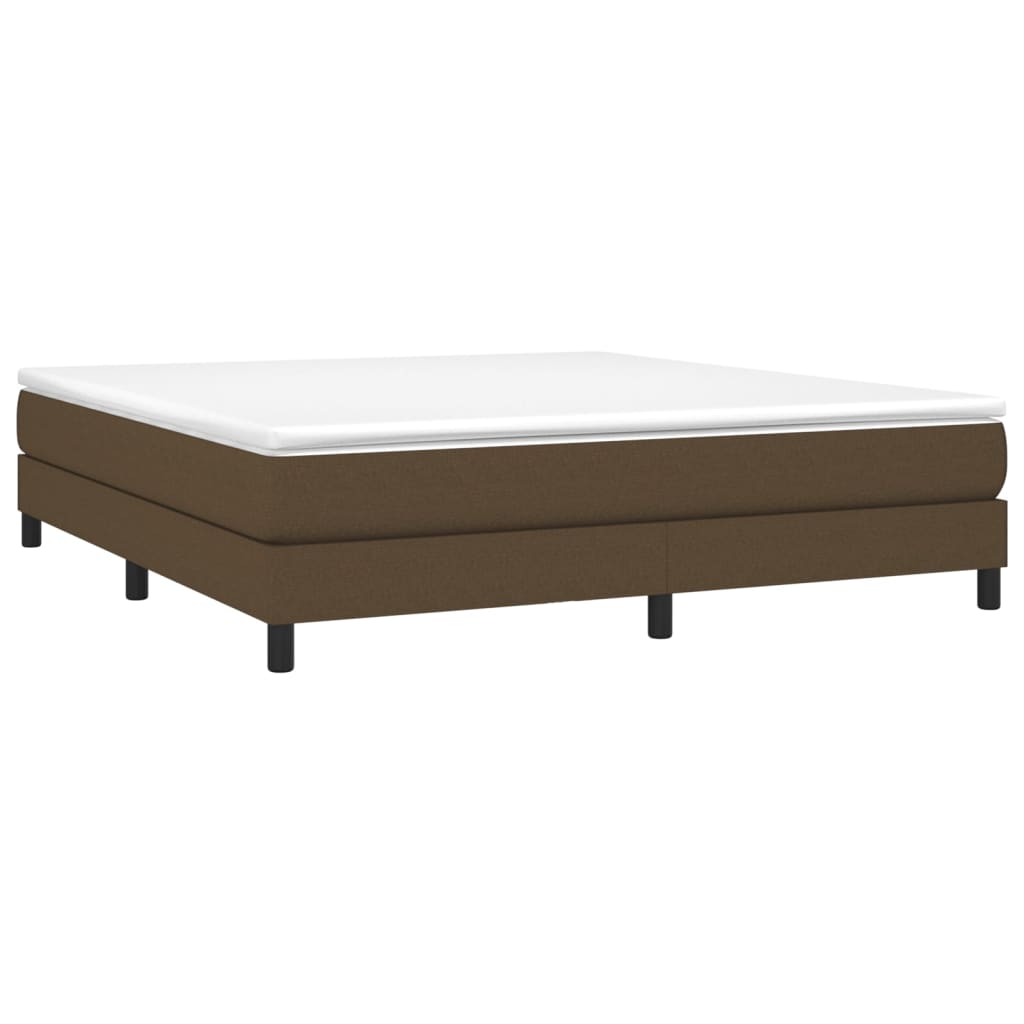 Boxspringframe stof donkerbruin 160x200 cm