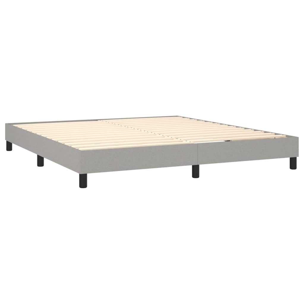 Boxspringframe stof lichtgrijs 180x200 cm