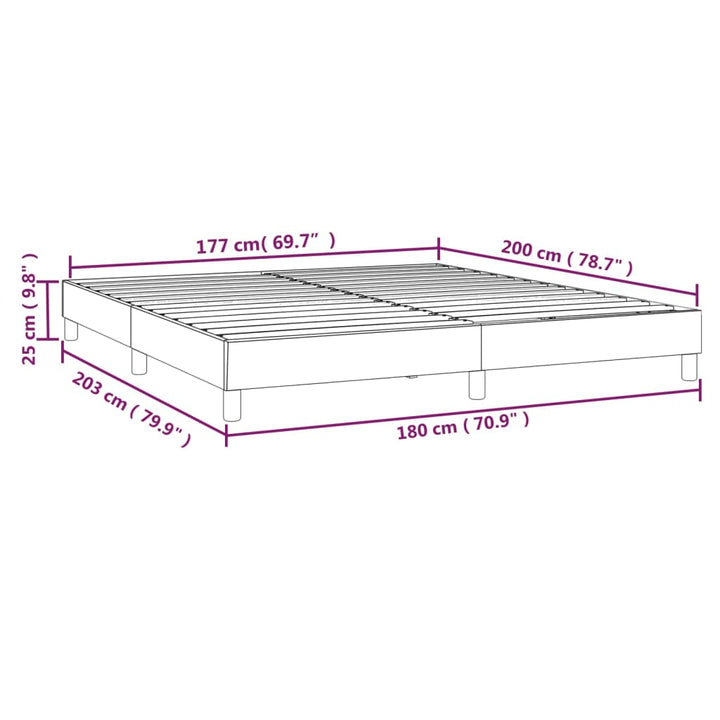 Boxspringframe stof zwart 180x200 cm