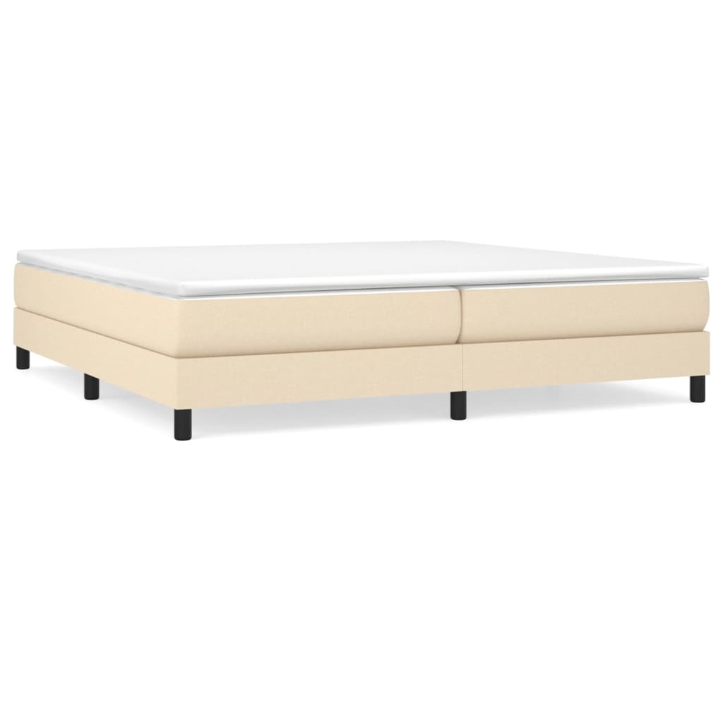 Boxspringframe stof crèmekleurig 200x200 cm