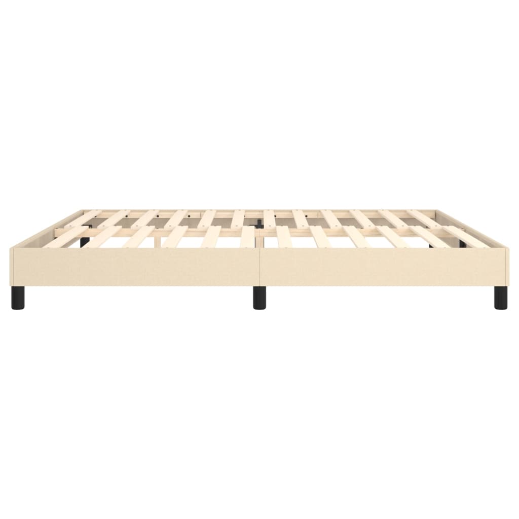 Boxspringframe stof crèmekleurig 200x200 cm