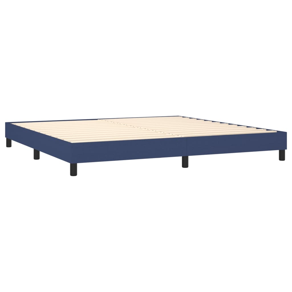 Boxspringframe stof blauw 200x200 cm