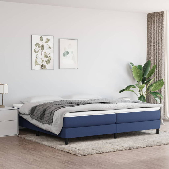 Boxspringframe stof blauw 200x200 cm