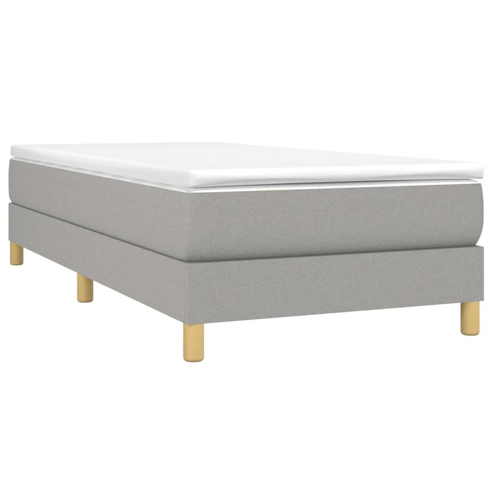 Boxspringframe stof lichtgrijs 80x200 cm